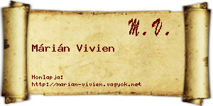Márián Vivien névjegykártya
