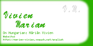 vivien marian business card